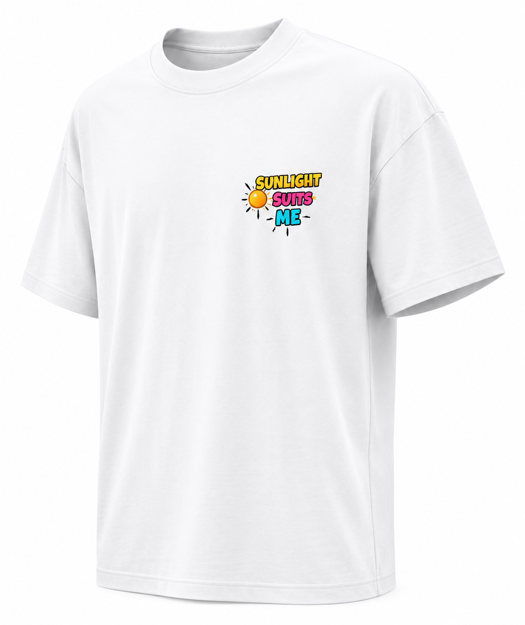 SUNLIGHT SUITS ME – Oversized Graphic T-Shirt | LALARI STUDIO