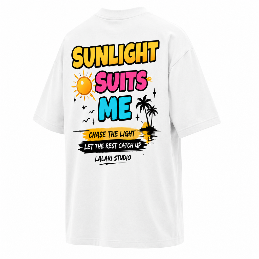 SUNLIGHT SUITS ME – Oversized Graphic T-Shirt | LALARI STUDIO