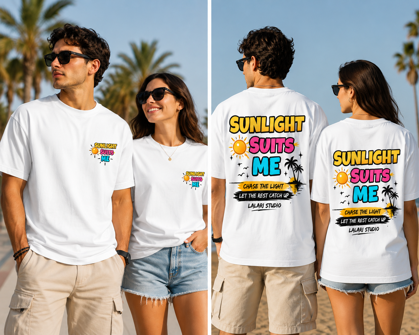 SUNLIGHT SUITS ME – Oversized Graphic T-Shirt | LALARI STUDIO